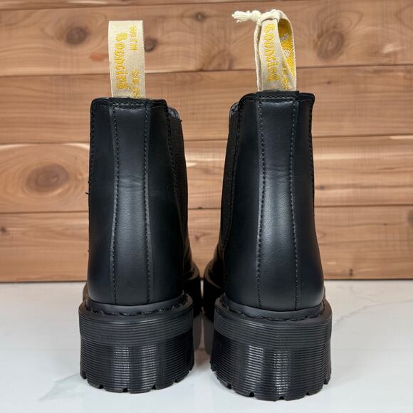 Dr Martens 2976 Quad Chelsea Boots Platform Black Womens Size 11 - Mens 10 Vegan - Picture 3 of 15
